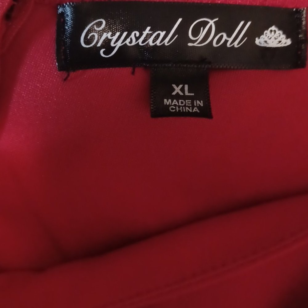 Crystal Doll Red Mini Dress - Picture 9 of 9